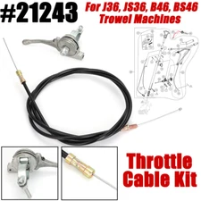 For J36, JS36, B46, BS46 Trowel Machines Models Throttle Cable Kit Replace 21243