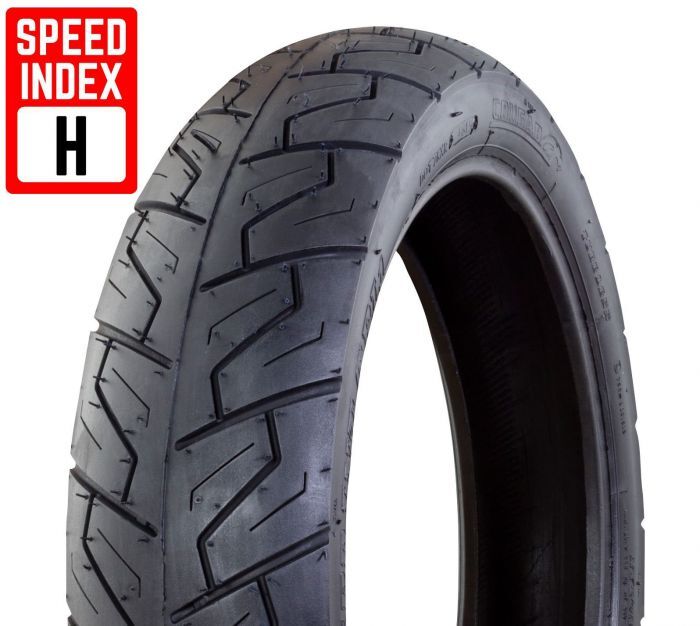 MOTORCYCLE REAR TUBELESS TYRE 130/90H-16 GP11 TREAD PATTERN E-MARKED