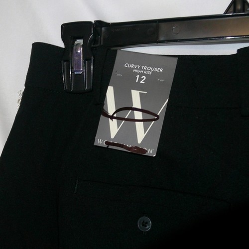 Worthington pantaloni curvy neri pantaloni alti bootcut carriera taglia 12 $49 nuovi con etichette - Foto 4 di 6
