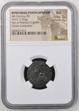 4th Century BC BOSPORUS,PANTICAPAEUM AE21 AU 5/5 5/5
