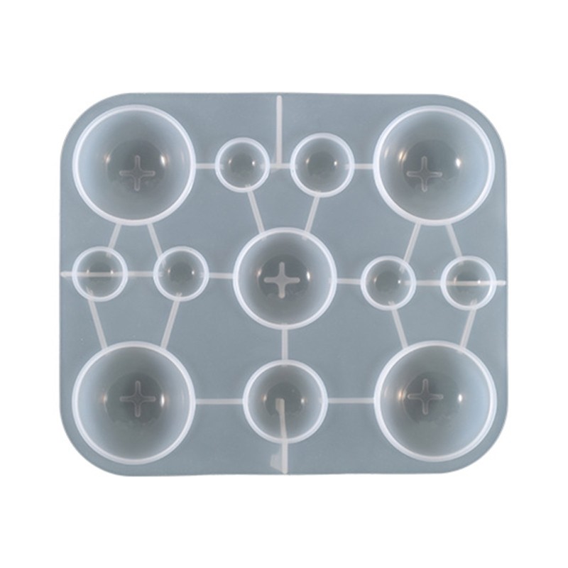 Hemisphere UV Crystal Epoxy Resin Necklace Pendant Silicone Mold for Jewelry Making  