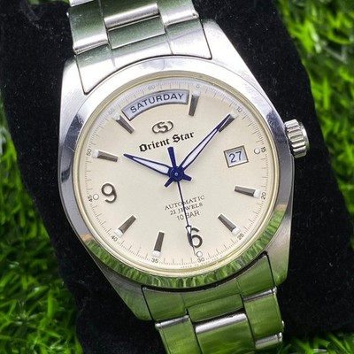 RARE Orient Star President Silver Dial Automatic EV0F-C0 Day Date Vintage Watch