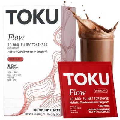Nattokinase 10 800 FU Supplement Vitamin K2 MK7 Pack of 30 Toku Beta Glucan