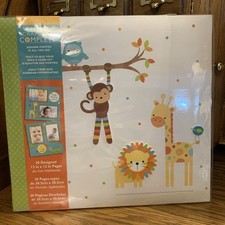 RARE Tapestry CR Gibson Animal Complete Scrapbook Album 12x12 Baby Kid Memories