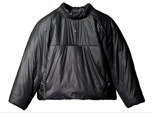 Taglia M Yeezy Gap By Balenciaga nero finto collo puffer pullover giacca media