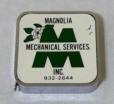 Vintage advertising MAGNOLIA MECHANICAL SERVICE Flowood Mississippi Tape Measure