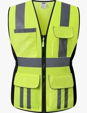 Womens Safety Vest Size L Large ANSI Class 2 Type R High Vis Brand New -JKWEARSA