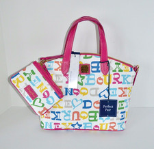 Dooney Bourke Pink/Multi Color Medium Satchel/Handbag with Wristlet NWT