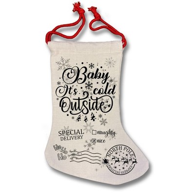 Nikolausstrumpf - Baby It's Cold Outside - Elfe Zuckerstange Jingle Bells festlich