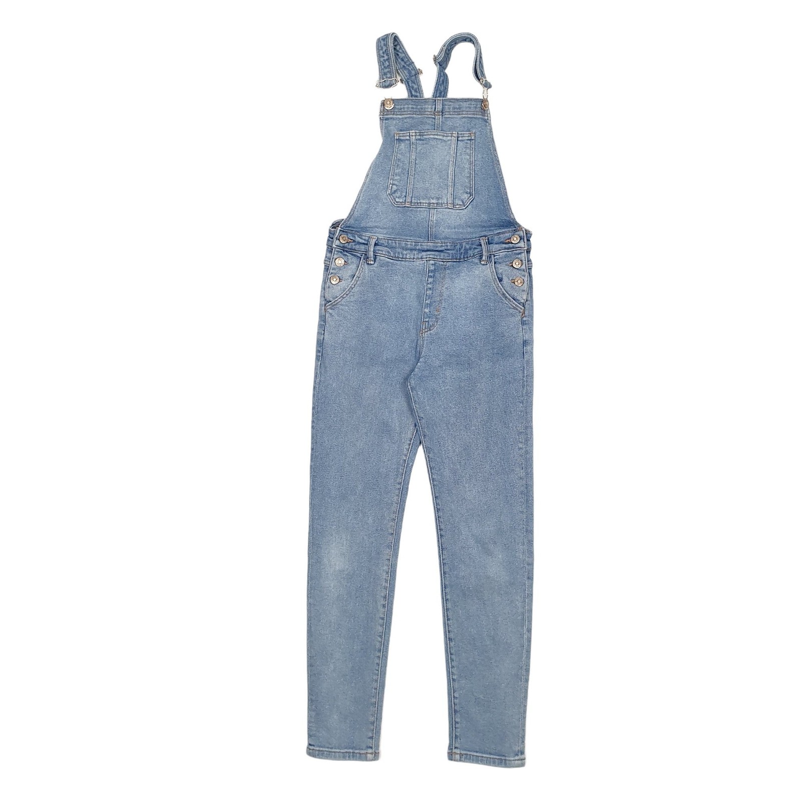MNG Dungaree Trousers Cotton Blue Womens  8