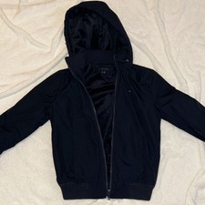 Tommy Hilfiger Navy Hooded Zip Jacket with Pockets kids Size XS