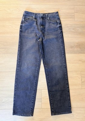 Gloria Vanderbilt Women's Relaxed Straight Leg  Denim Jeans Stretch Black Sz 6