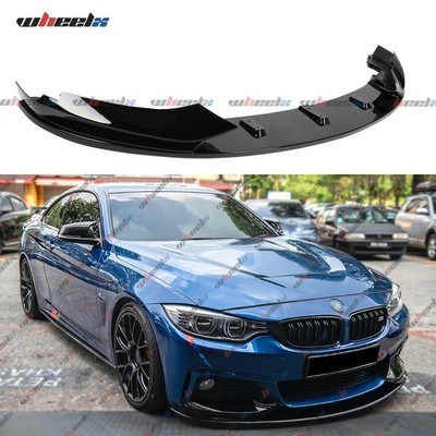 Gloss Black Front Bumper Lip Kit For BMW F32 F33 F36 4 Series M Sport 2014-2020