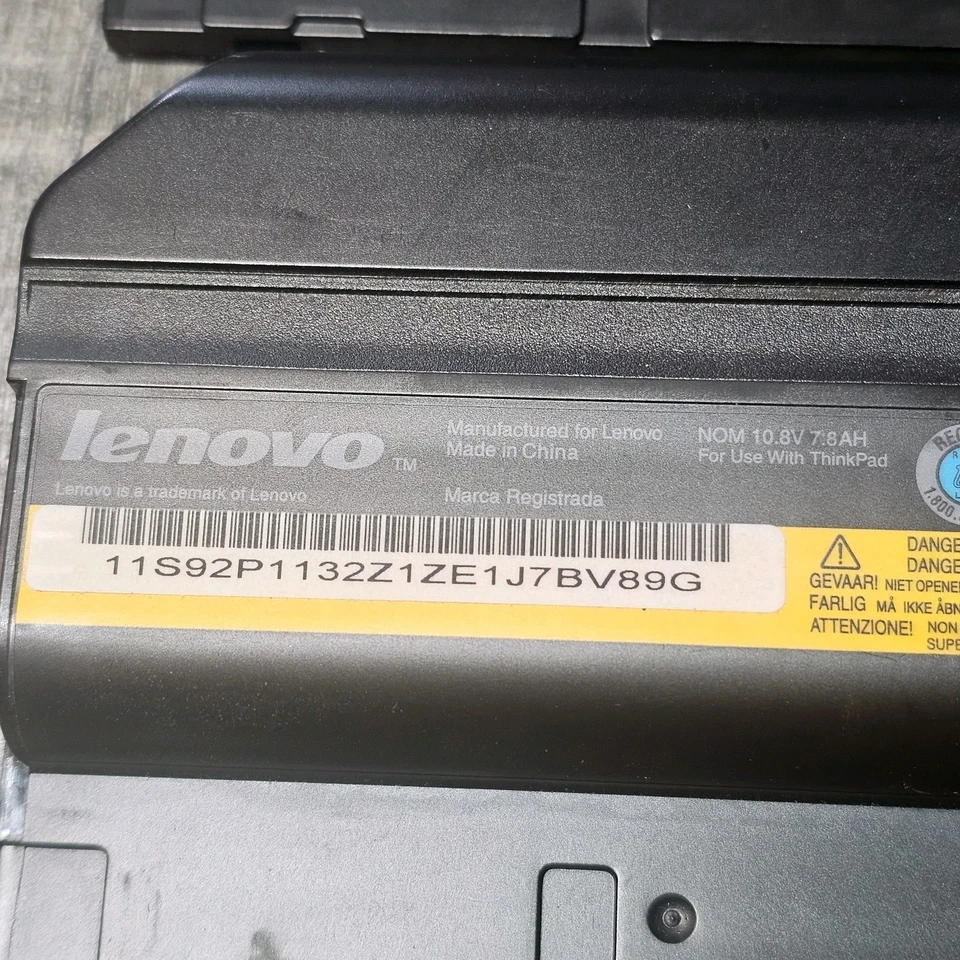 Paquete de 2 Baterías Lenovo Thinkpad T60 GENUINAS 10.8V 7.8Ah 42T4511 Foto 2 de 3