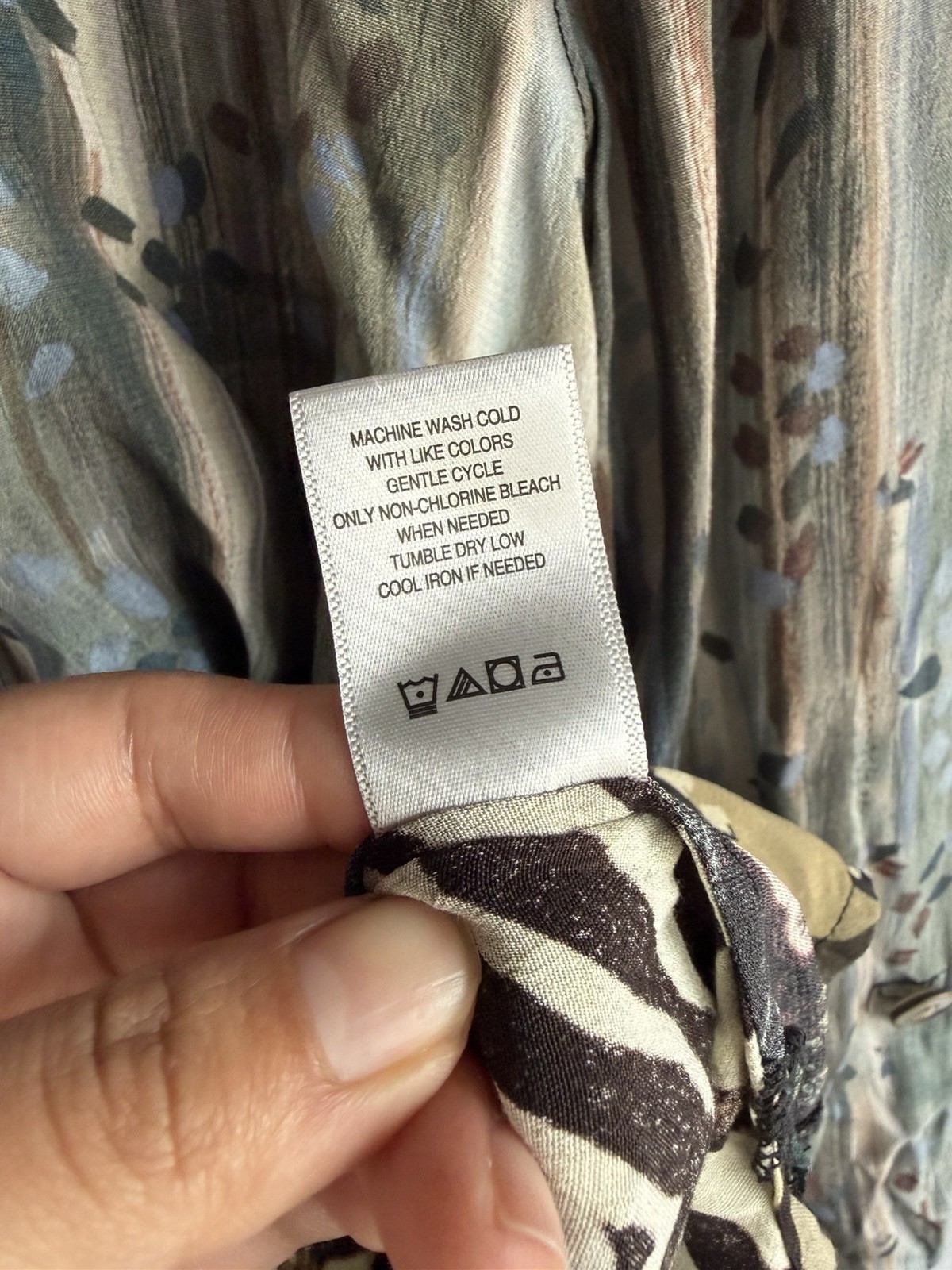 John Mark Blouse Womens Large Patchwork Boho Whim… - image 9