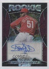 2019 Panini Prizm Rookie Burgundy Shimmer 22/25 Enyel de los Santos Auto fm0