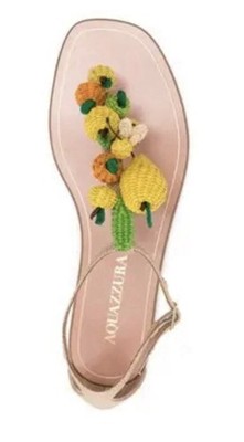 AQUAZZURA Citrus Punch Flat Sandals US 7