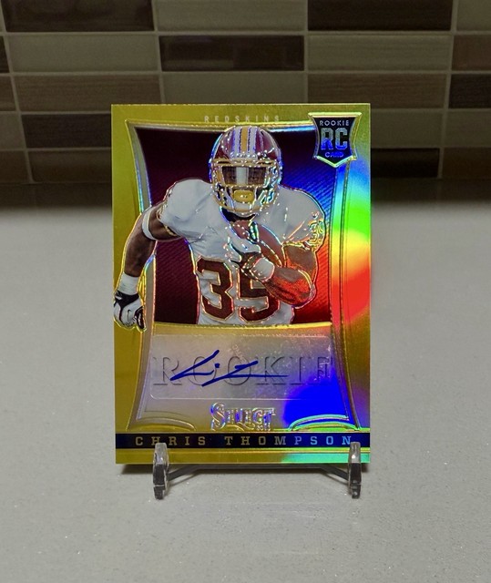 2013 Select Chris Thompson GOLD PRIZM Rookie Auto /10 Redskins Commanders