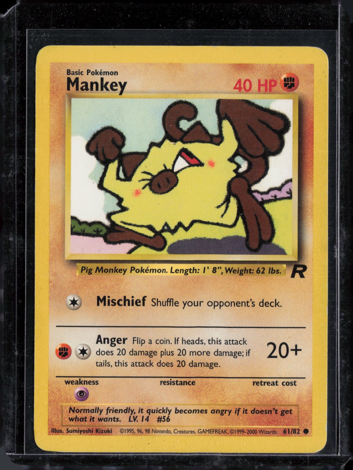 Mankey Common Team Rocket 61/82 NM