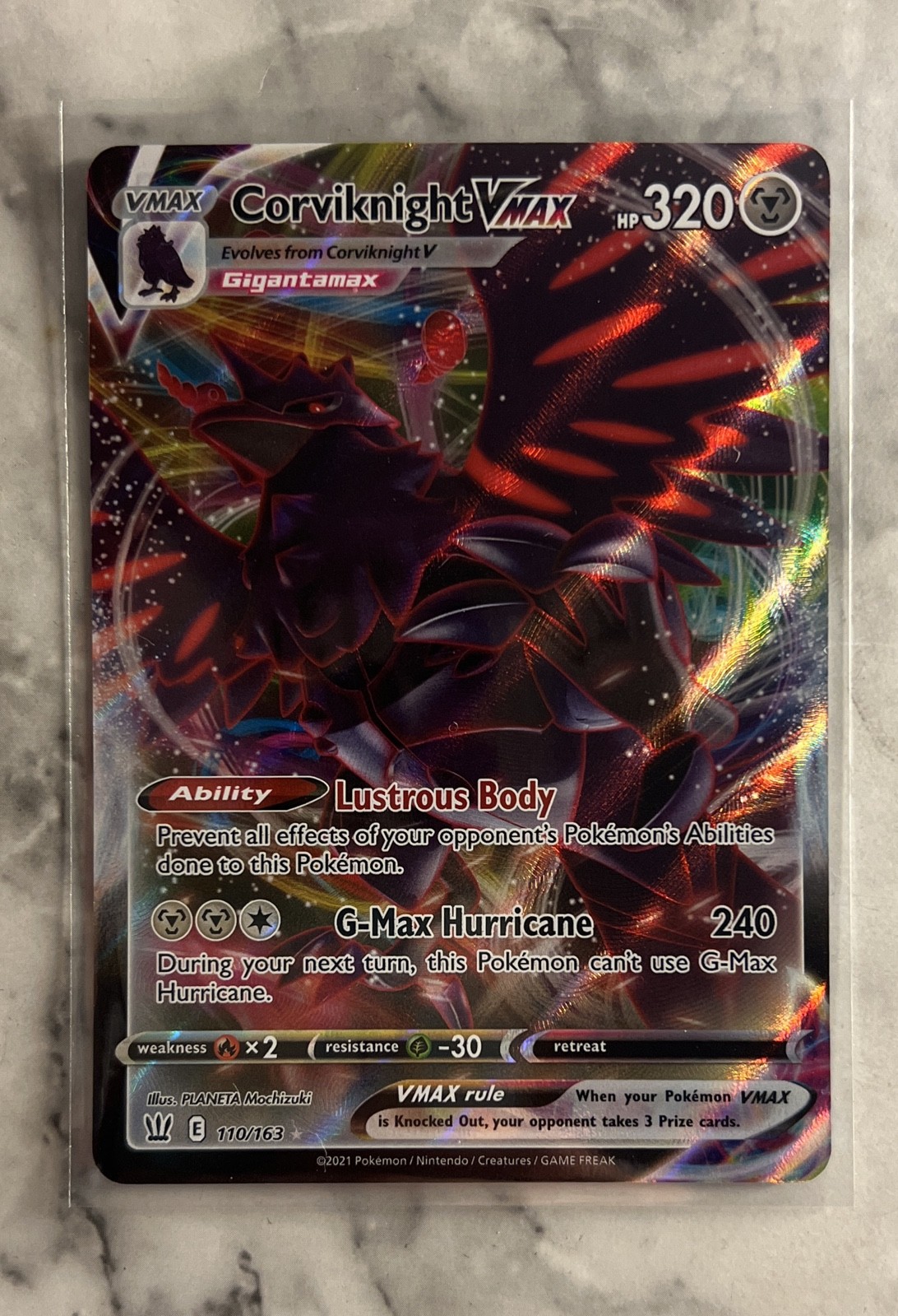 Corviknight VMAX 110/163 Swsh05: Battle Styles Holo