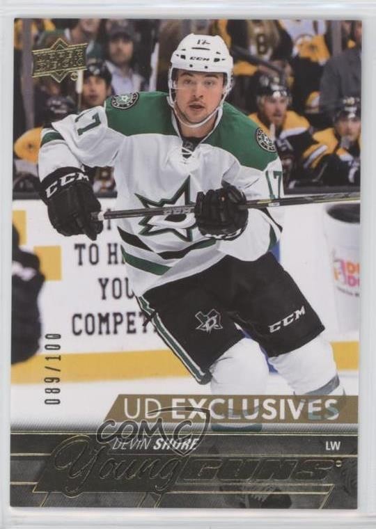 2015-16 Upper Deck Young Guns UD Exclusives 89/100 Devin Shore #489 2d8