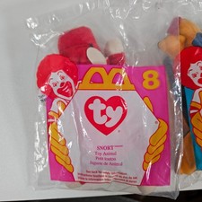 Lot of 4 Vintage McDonald  s Ty Teenie Beanie Babies Sealed