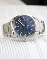 Omega Railmaster Blue Dial on steel 220.10.40.20.03.001