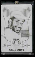 2014 Panini Hall of Fame 75th Anniversary - Printing Plate Black #85 Ozzie Smith