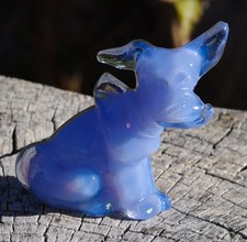 VINTAGE "Parlor Pup" Terrier Dog Imperial Glass Figurine Made in USA 1980's