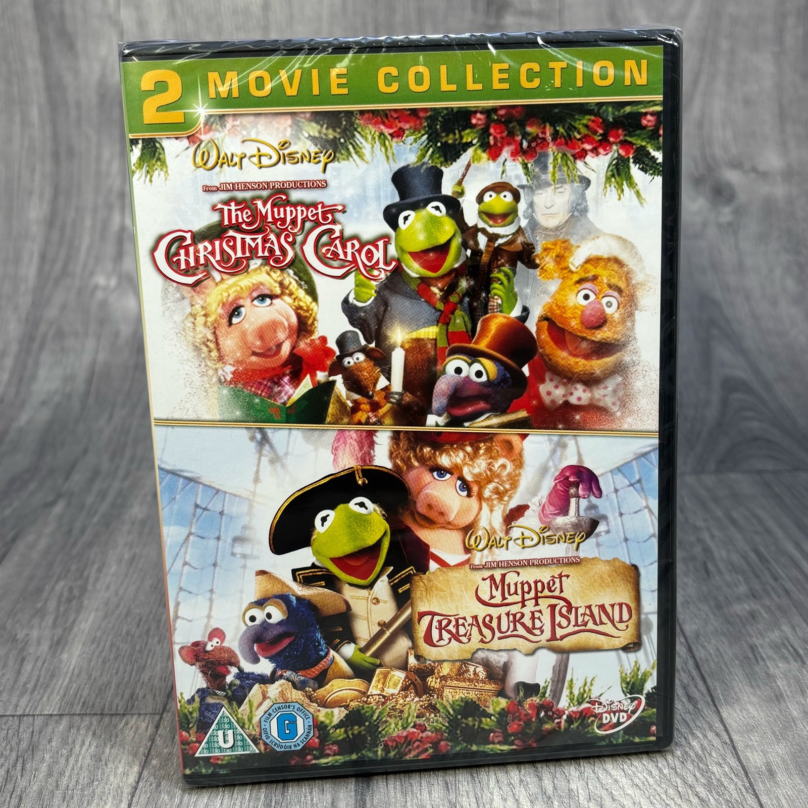 Muppet Christmas Carol & Treasure Island DVD 2 Movie Collection Disney - New