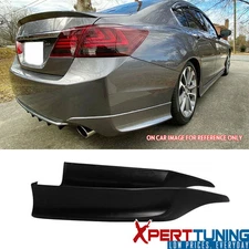 Fits 13-15 Honda Accord Sedan Rear Bumper Lip HFP Style Spat Cap Splitters 2PCS