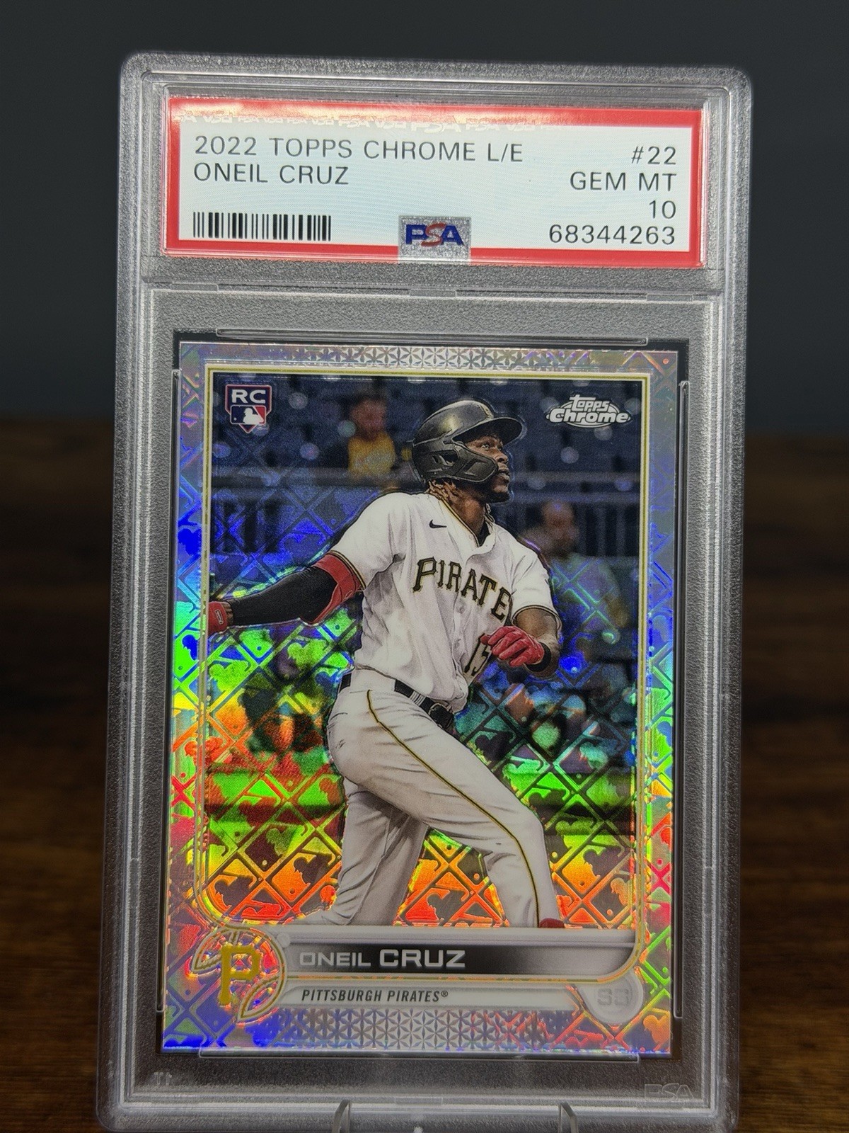 2022 Topps Chrome Oneil Cruz RC #22 LOGOFRACTOR Pirates Gem Mint PSA 10