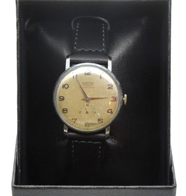 VERY RARE VINTAGE SWISS MENTOR ANTIMAGNETIC Swiss Men Wrist Watch 17 EXC WORKS!