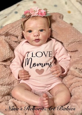 BB Reborn Baby Doll Evelyn With Hand Painted, Hand Made By