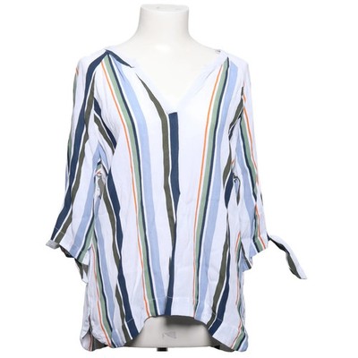 Dranella, Bluse, Größe: 44, Weiß/Blau/Mehrfarbig, Viskose, Streifen, Damen #eiJ