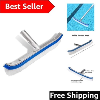 Effortless Cleaning with 18'' Nylon Bristle Pool Brush   Ideal for Walls & Tiles
