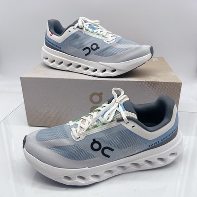 On Cloudsurfer Next Wide Running Shoes Sneakers Niagara White Blue Wms US 10