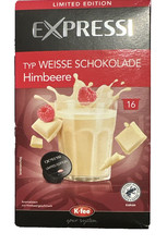 Expressi limited edition weiße Schokolade Himbeere Kapseln, 16 St., 240 g, neu