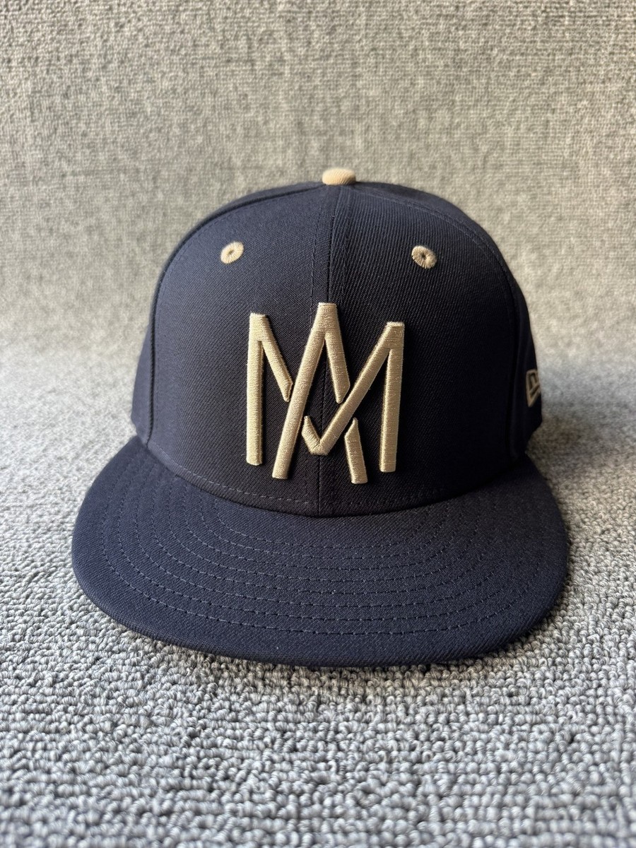 New Era Mexico 59FIFTY Fitted Flat Brim Black Tan 7 1 8 Hat