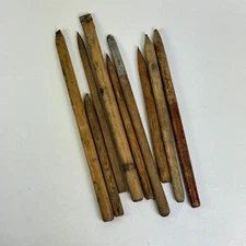 Set of 9 Primitive Wood Turning Tools, 19th Century Home Accent Decor