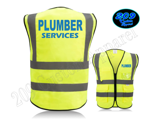 Gilet di Sicurezza Idraulico Hi-Vis ANSI Classe 2 Riflettente 2” Strisce Tasche - Foto 15 di 15