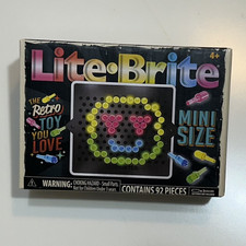 Lite Brite Spring Edition Mini Size 92 Pieces Travel Size, Lights Up, Battery