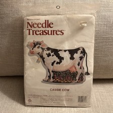 Needle Treasures Cassie Cow Vintage Needlepoint Kit 14"x10" Made in USA