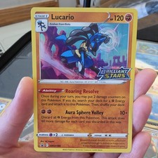 Lucario SWSH186 Pokemon Holo NM Brilliant Stars variant J on eBay
