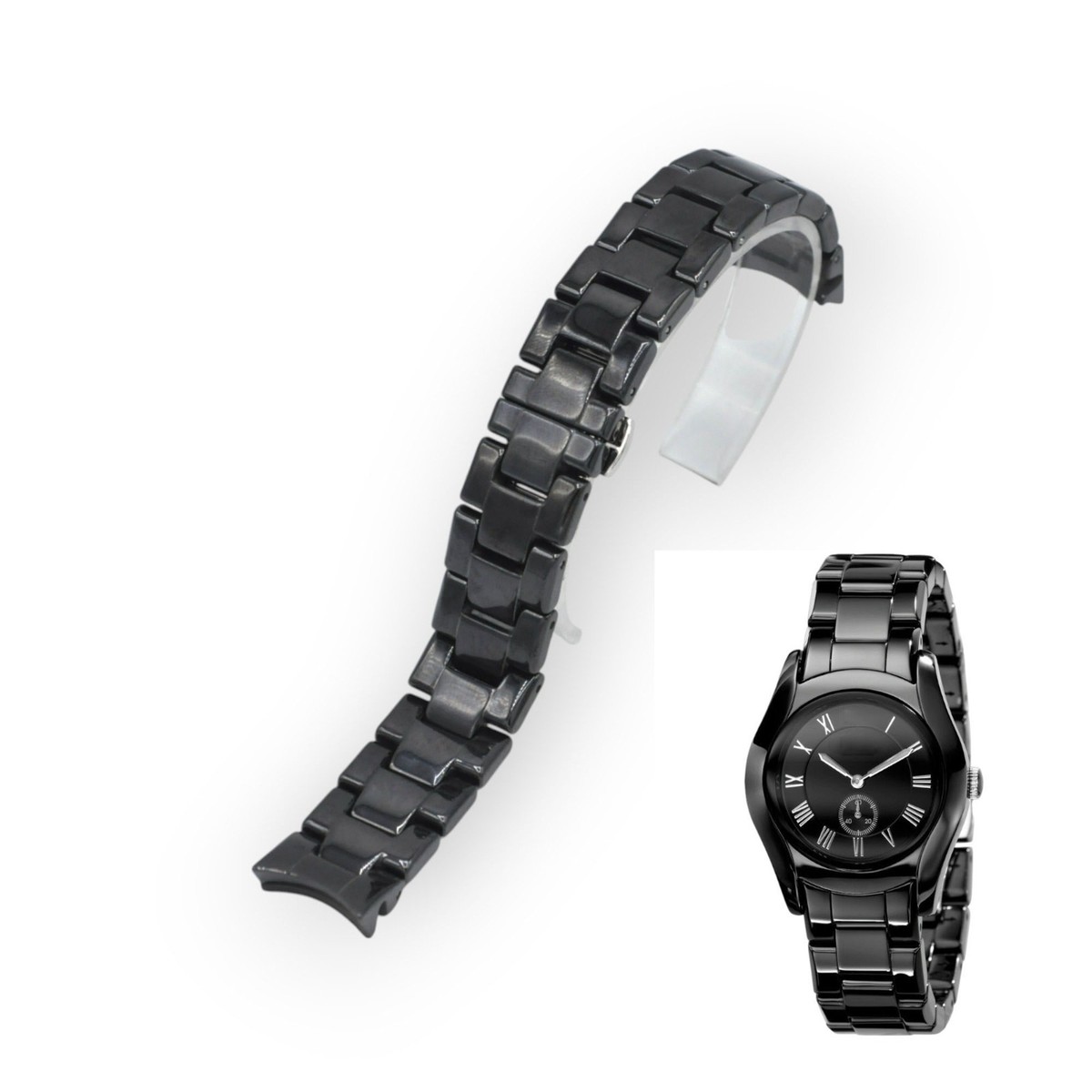 AR1402 Black Ceramic Bracelet 18mm For Emporio Armani | eBay