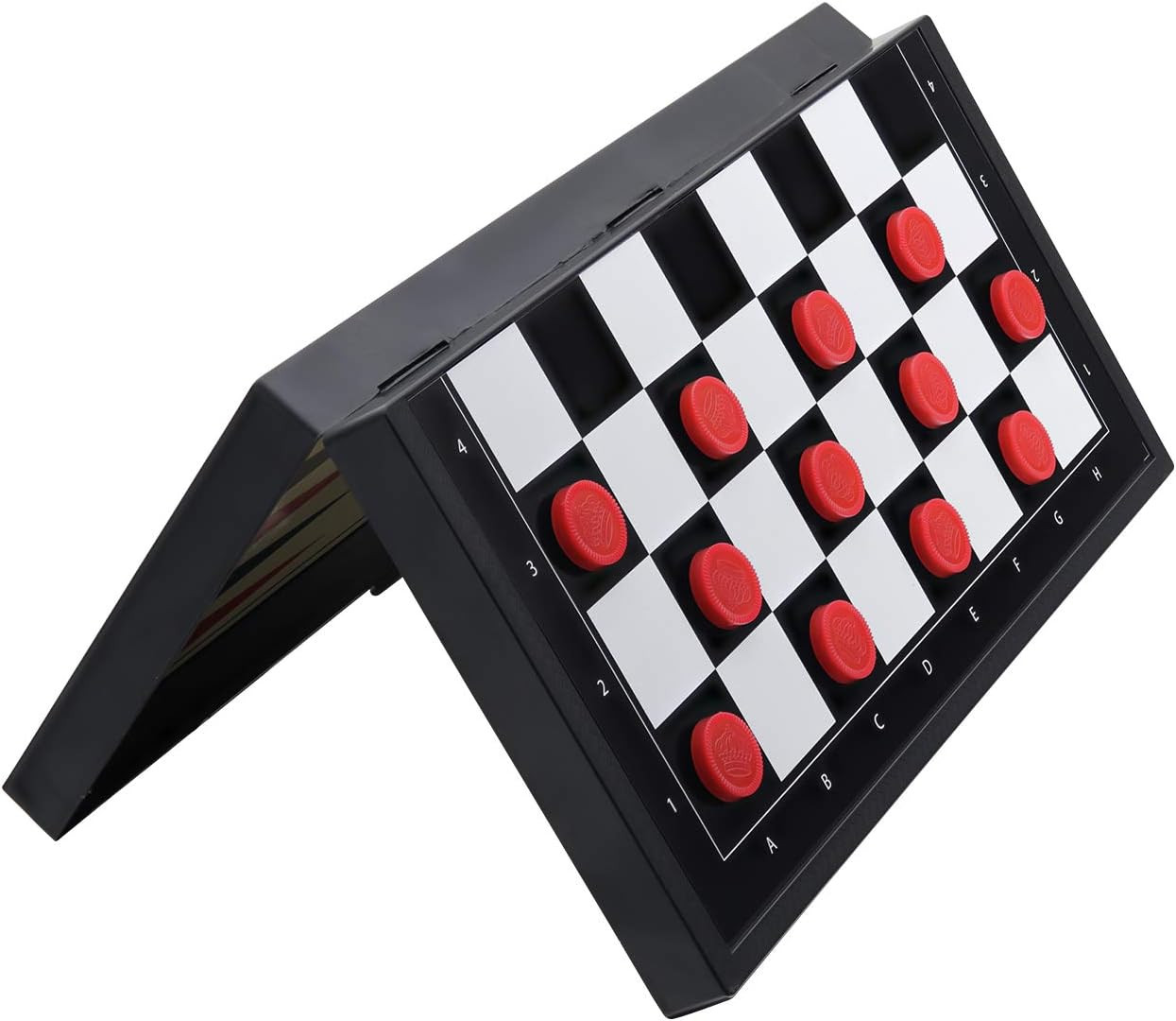 Magnetic Checkers Board Game and Magnetic Checker Pieces, 9.8 X 9.8 Inches Mini