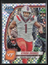 2024 Bowman Chrome U Kyron Drones X Fractor #119 1st Virginia Tech Hokies