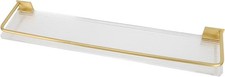 Gold Bathroom Shelf Wall Mounted Storage Rack Acrylic Metal 50cm Strong