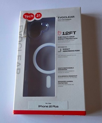 NEW Original Clear Tech21 EVOCLEAR Magsafe Case for Apple iPhone 16 PLUS