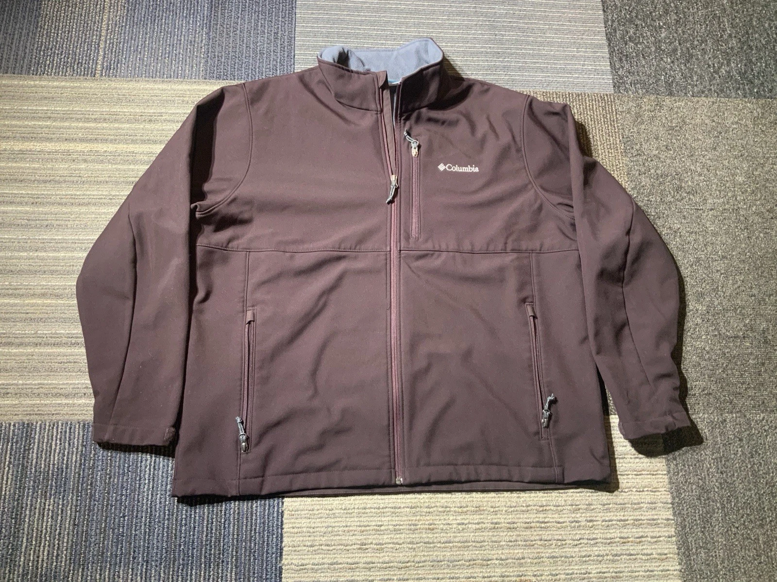 Mens Columbia Dark Burgundy Agitator Softshell Fleece Jacket Size 2X Big